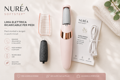 NURÉA SoftStep™ | Lima Elettrica Ricaricabile per Piedi